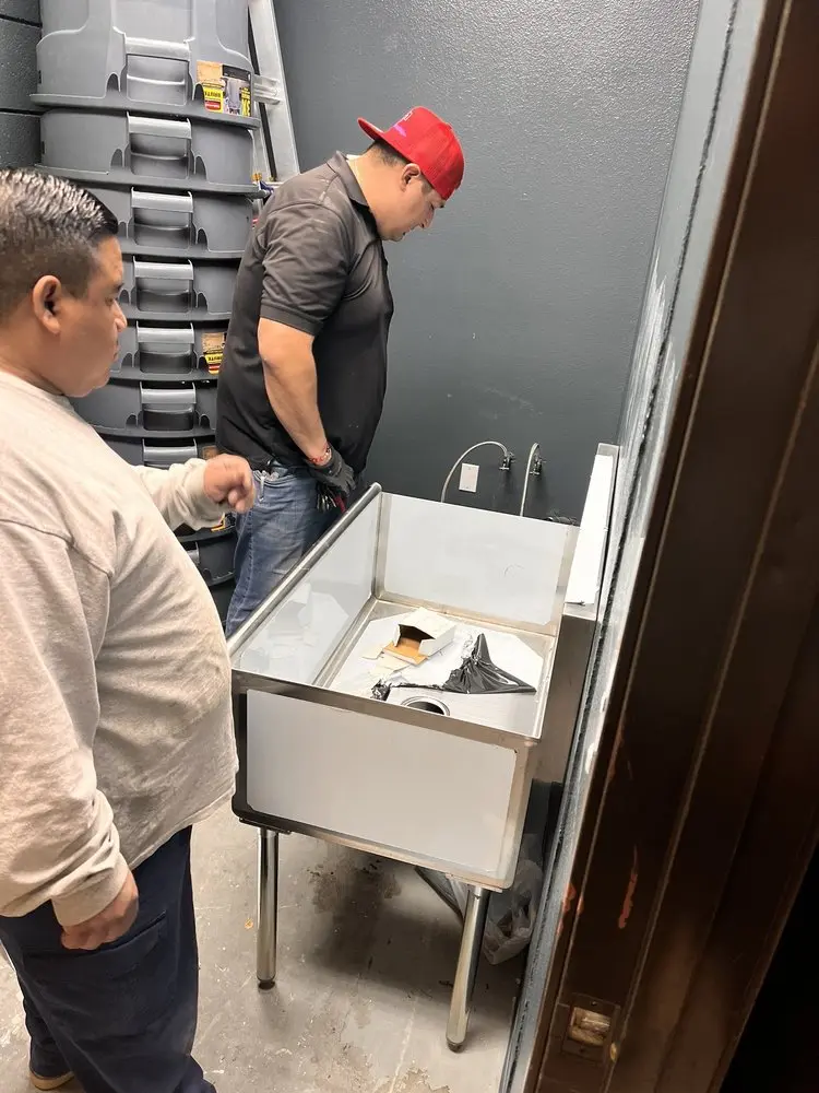 Commercial plumbing and sink installation in Damascus