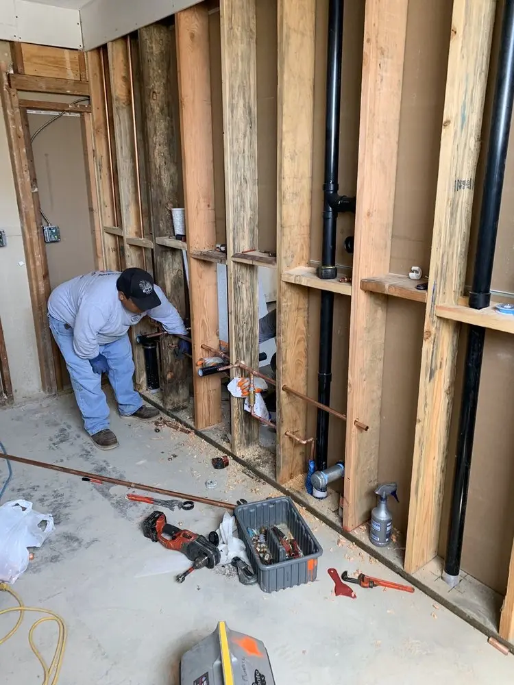 Commercial rough-in plumbing for Water Heater Replacement in Damascus
